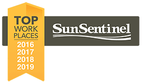 Sun Sentinel Top Work Places 2016 through 2019